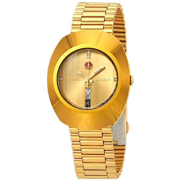 Rado Original Gold Stainless Steel Gold Dial AUtomatic Watch for Gents - R12413773