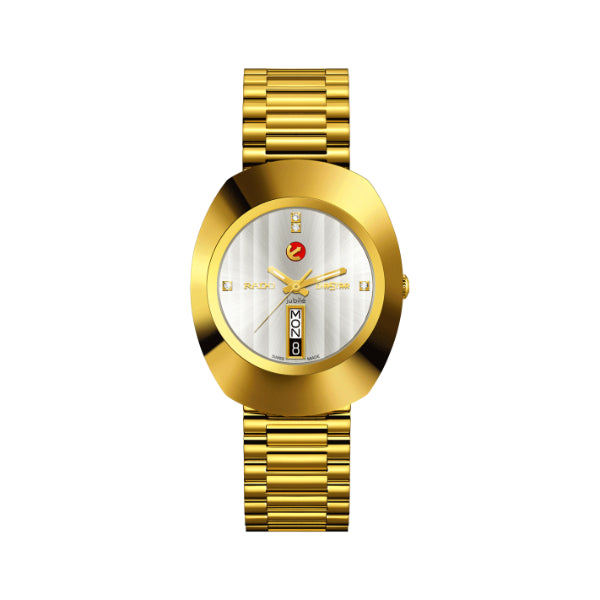 Rado Original Yellow Gold Stainless Steel Silver Dial Automatic Watch for Gents - R12413783