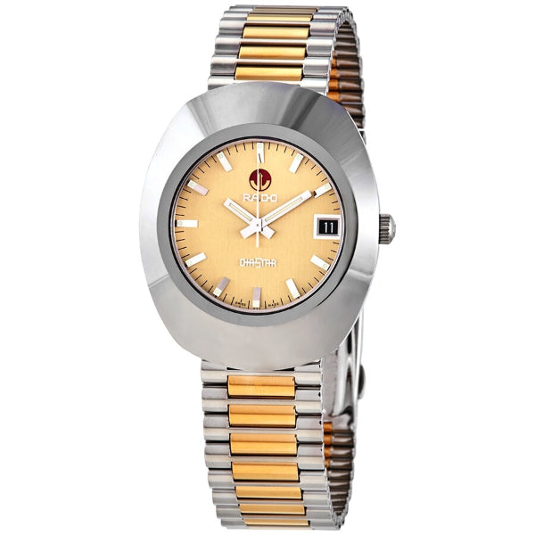 Rado Original Two-tone Stainless Steel Yellow Gold Dial Automatic Watch for Gents - R12417253
