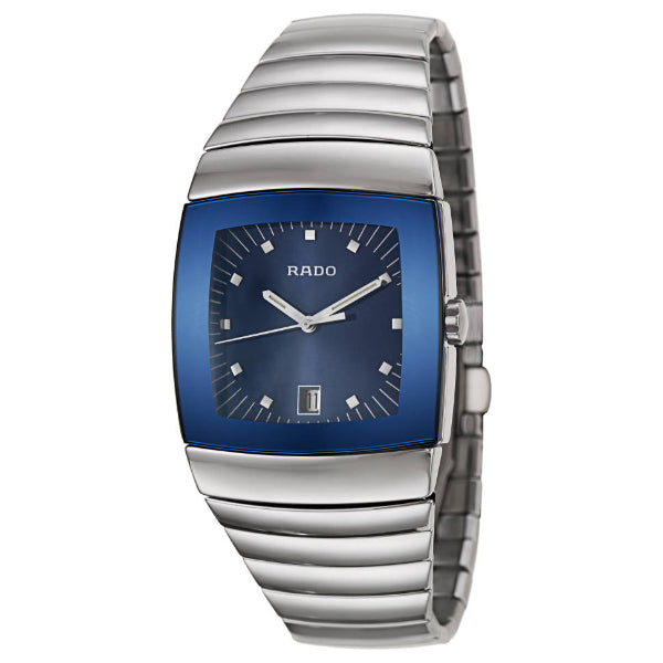 Rado Sintra Silver Ceramic Strap Blue Dial Quartz Watch for Gents - R13809202
