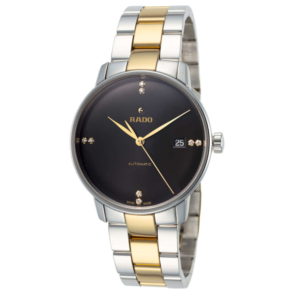 Rado Coupole Classic Two-tone Stainless Steel Black Dial Automatic Watch for Gents - R22860712