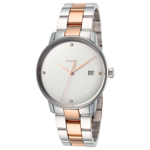 Rado Coupole Classic Two-tone Stainless Steel White Dial Quartz Watch for Gents - R22864722