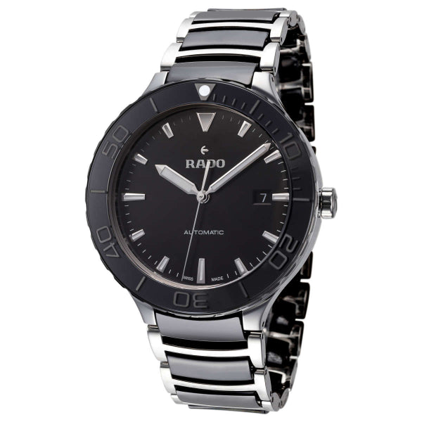 Rado Centrix Black Ceramic Strap Black Dial Automatic Watch for Gents - R30002162
