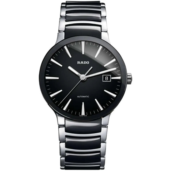 Rado Centrix Two-tone Stainless Steel Black Dial Automatic Watch for Gents - R30941152