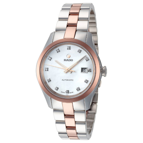 Rado Hyperchrome Two-tone Ceramic Mother Of Pearl Dial Automatic Watch for Ladies - R32087902