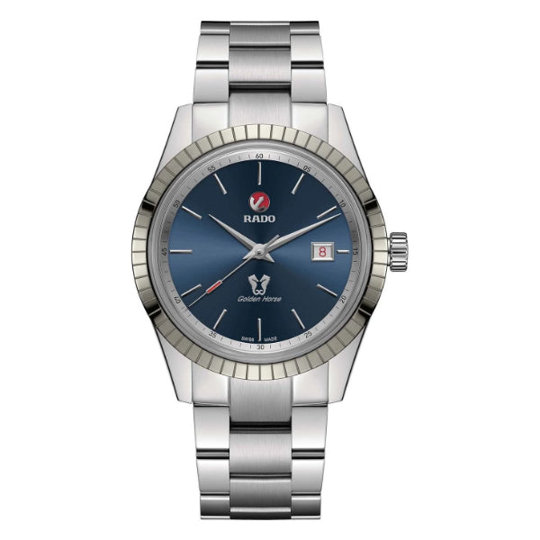 Rado Hyperchrome Silver Stainless Steel Blue Dial Automatic Watch for Gents - R33101204
