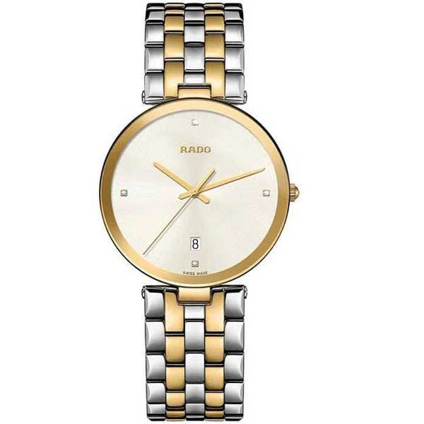 Rado Florence Two-tone Stainless Steel White Dial Quartz Watch for Gents - R48868723