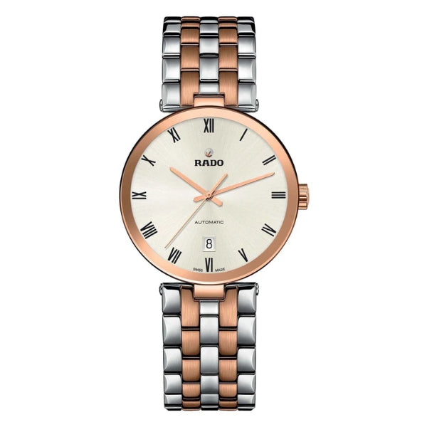 Rado Florence Two-tone Stainless Steel Gold Dial Automatic Watch for Gents - R48902113
