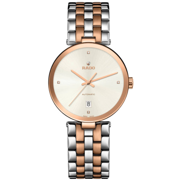 Rado Florence Two-tone Stainless Steel Gold Dial Automatic Watch for Gents - R48902733