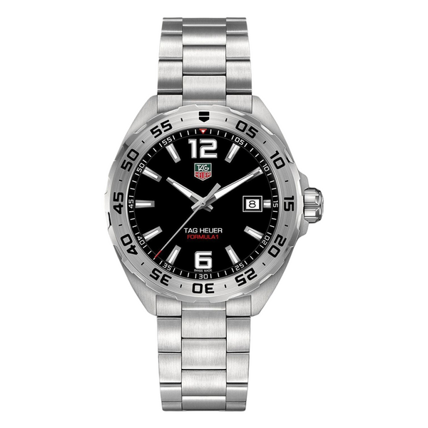 Tag Heuer Formula 1 Silver Stainless Steel Black Dial Gent's Watch- WAZ1112.BA0875