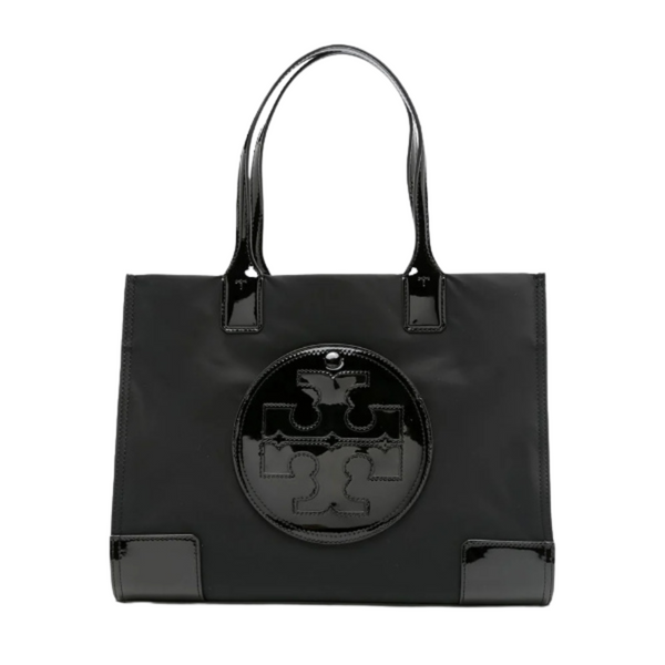 Tory Burch Ella Small Patent Tote Bag Black - TB90482