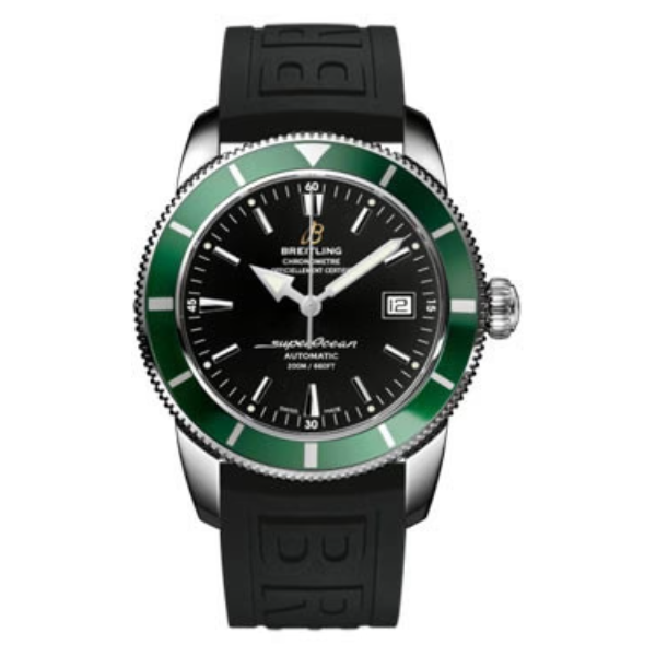 Breitling Superocean Heritage Black Silicone Strap Black Dial Automatic Watch for Gents - A1732136