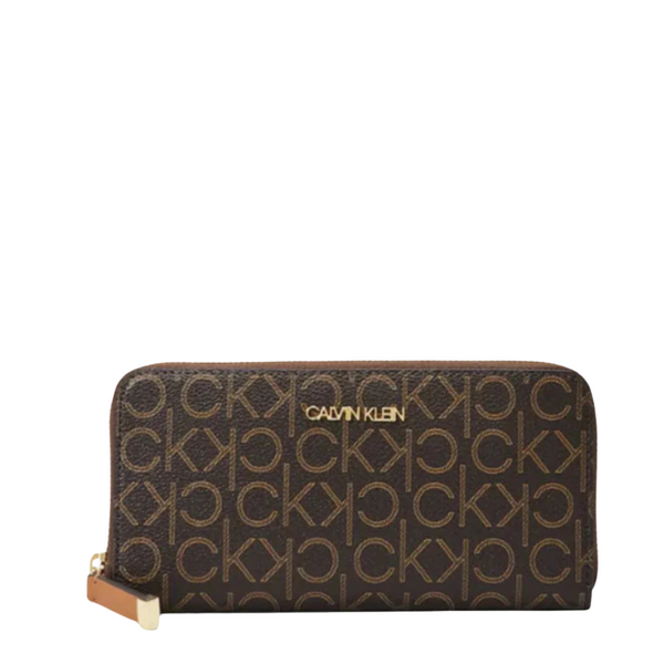 Calvin Klein Hudson Zip Around Wallet In Brown - H2GQJ832