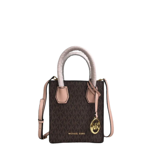 Michael Kors Mercer XS NS Shopper Crossbody Brown/Soft Pink  - 35T1GM9CO1