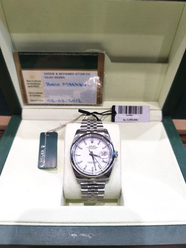 Rolex Oyster Perpetual Datejust White 116200