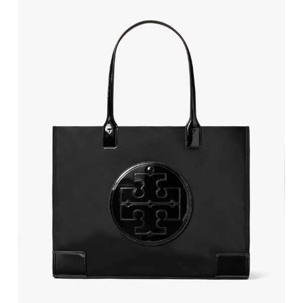 Tory Burch Small Ella Patent Tote Bag Black - TB88578