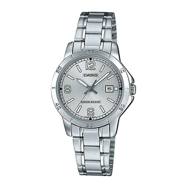 Casio Standard Silver Stainless Steel Silver Dial Quartz Watch for Ladies - LTP-V004D-7B2UDF