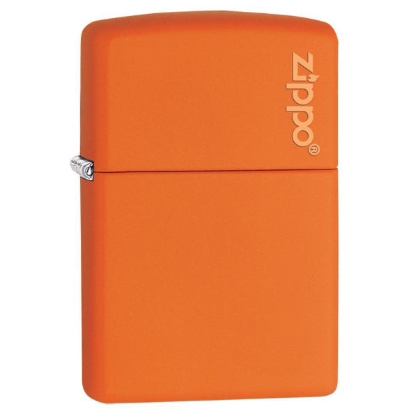 Zippo Classic Orange Matte Logo Lighter