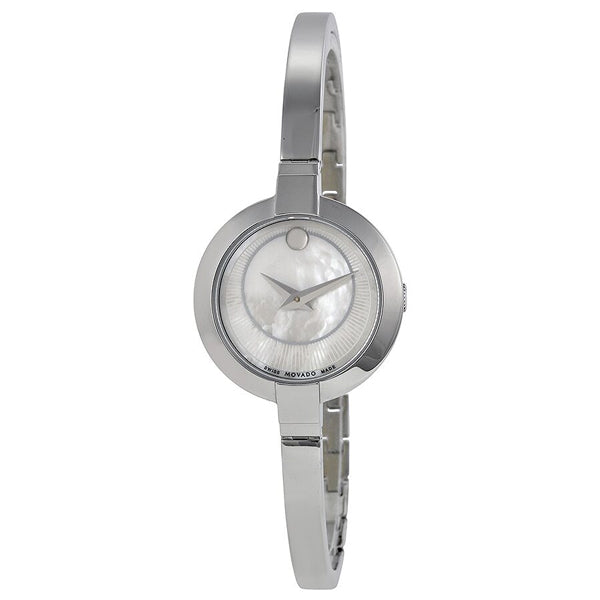Movado Bela Silver Stainless Steel Mother of pearl Dial Quartz Watch for Ladies - 606616
