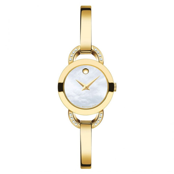 Movado Rondiro Gold Stainless Steel Mother of pearl Dial Quartz Watch for Ladies - 606889