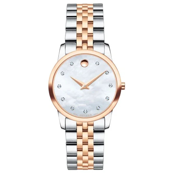 Movado Museum Two-tone Stainless Steel Mother of pearl Dial Quartz Wat ...