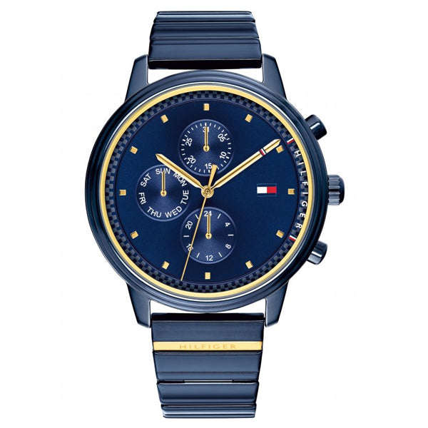 Tommy Hilfiger Blake Blue Stainless Steel Blue Dial Chronograph Quartz Watch for Ladies - 1781893