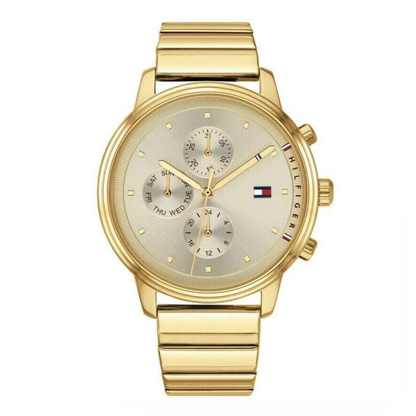 Tommy Hilfiger Blake Gold Stainless Steel Gold Dial Chronograph Quartz Watch for Ladies - 1781905