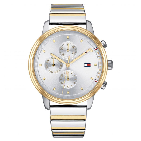 Tommy Hilfiger Blake Two-tone Stainless Steel Silver Dial Chronograph Quartz Watch for Ladies - 1781908