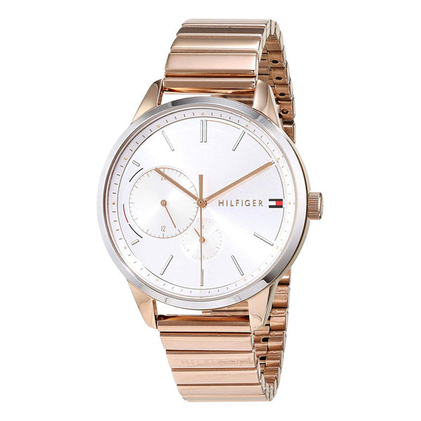Tommy Hilfiger Brooke Rose Gold Stainless Steel Silver Dial Quartz Watch for Ladies - 1782021