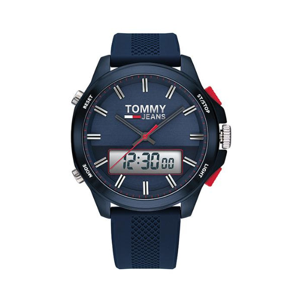 Tommy Hilfiger Tommy Jeans Expedition Blue Silicone Strap Blue Dial Quartz Watch for Gents - 1791761