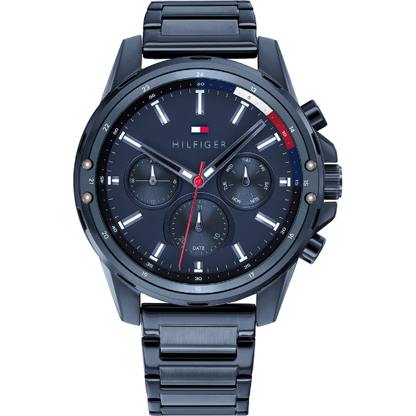 Tommy Hilfiger Mason Blue Stainless Steel Blue Dial Chronograph Quartz Watch for Gents - 1791789