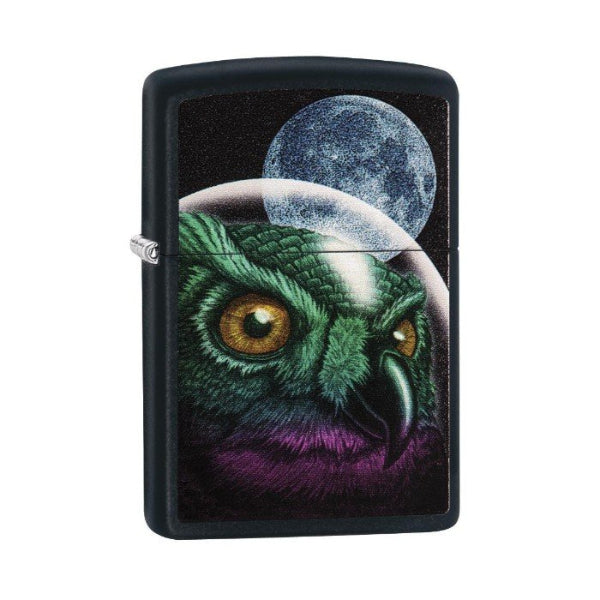 Zippo Space Owl Design Black Lighter