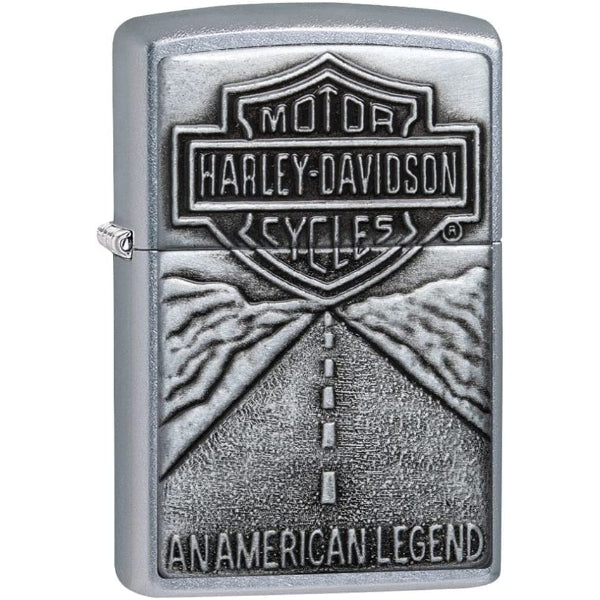 Zippo Genuine 20229-207H-D Harley Davidson Shield American Legend Chrome Lighter
