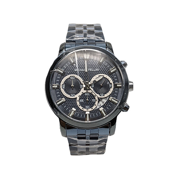 Michael Fellini Navy blue Stainless Steel Navy Blue Dial Quartz Watch for Gents - MF2251-5