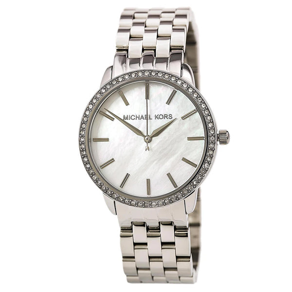 Michael Kors Michael Kors Ladies Watch- MK3118 Silver Stainless Steel Mother of pearl Dial Quartz Watch for Ladies - MK-3118