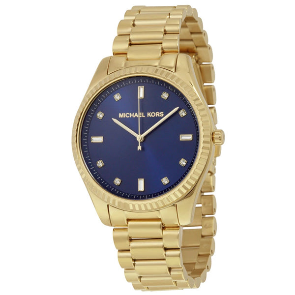 Michael Kors Blake Gold Stainless Steel Blue Dial Quartz Watch for Ladies - MK-3240
