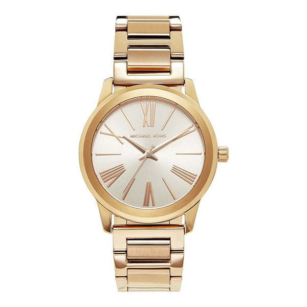 Michael Kors Hartman Rose Gold Stainless Steel Rose Gold Dial Quartz Watch for Ladies - MK-3491