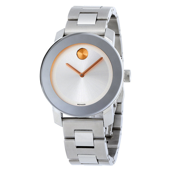 Movado Bold Series Silver Stainless Steel Silver Dial Quartz Watch for Ladies - 3600084