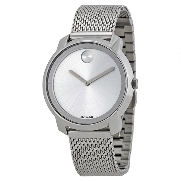 Movado Bold Series Silver Stainless Steel Mesh Silver Dial Quartz Watch for Ladies- 3600241