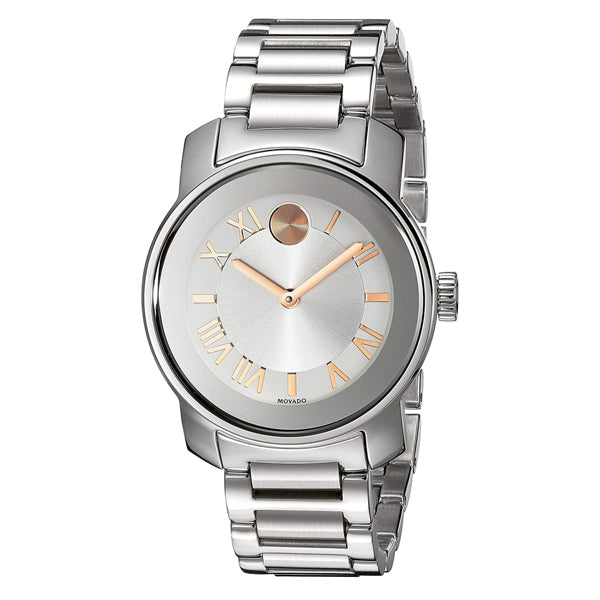 Movado Bold Series Silver Stainless Steel Silver Dial Quartz Watch for Ladies - 3600244