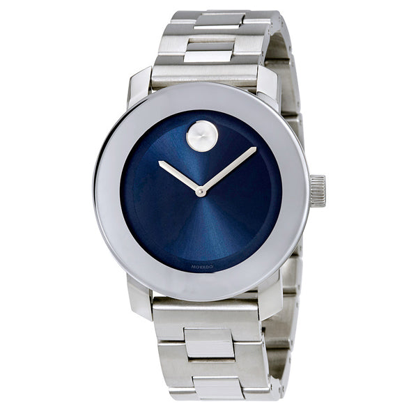 Movado Bold Series Silver Stainless Steel Blue Dial Quartz Watch for Ladies - 3600396