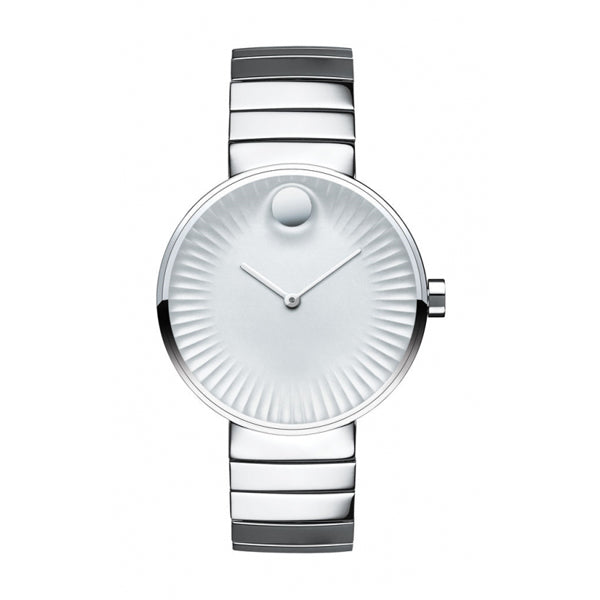 Movado Edge Silver Stainless Steel Silver Dial Quartz Watch for Ladies - 3680012