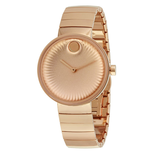 Movado Edge Series rose gold Stainless Steel Rose Gold Dial Quartz Watch for Ladies - 3680013