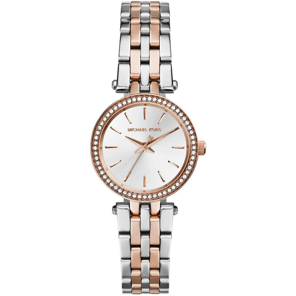 Michael Kors Darci Two-tone Stainless Steel Silver Dial Quartz Watch for Ladies - MK3298-H