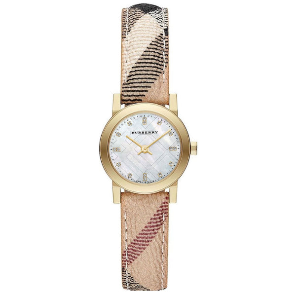 Burberry The City Multicolor Leather Strap Mother of pearl Dial Quartz Watch for Ladies - BU9226