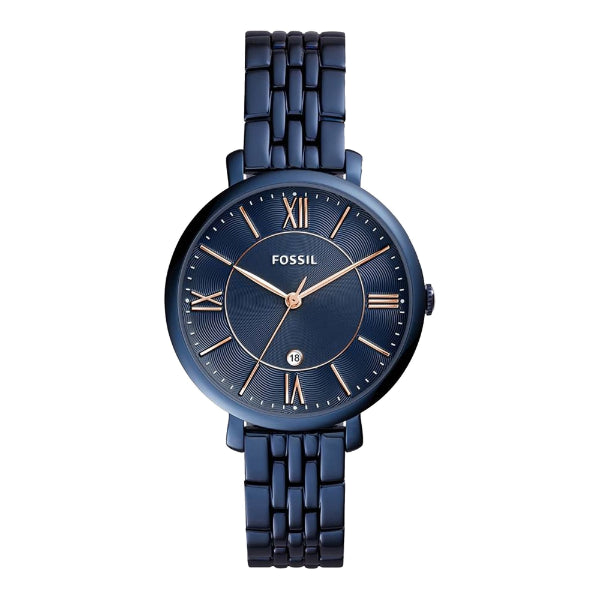 Fossil Jacqueline Blue Stainless Steel Navy Blue Dial Quartz Watch for Ladies - ES4094