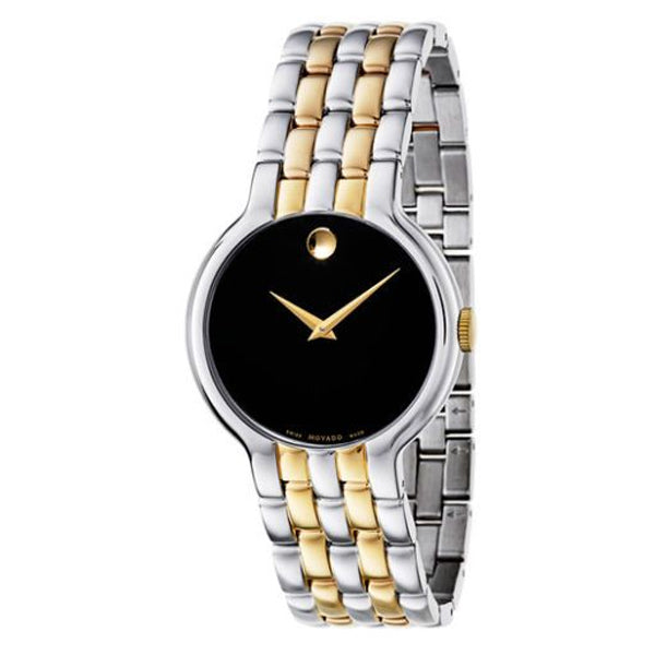 Movado Veturi Two-tone Stainless Steel Black Dial Quartz Watch for Gents - 606932