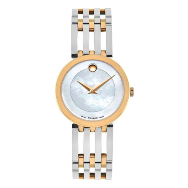 Movado Esperanza Two-tone Stainless Steel Mother of pearl Dial Quartz Watch for Ladies - 607114