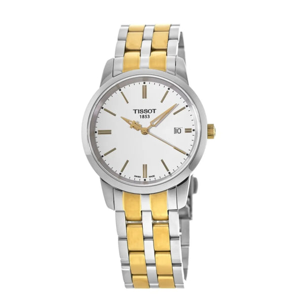 Tissot Classic Dream Two-tone Stainless Steel White Dial Quartz Watch for Men's - T033.410.22.011.01