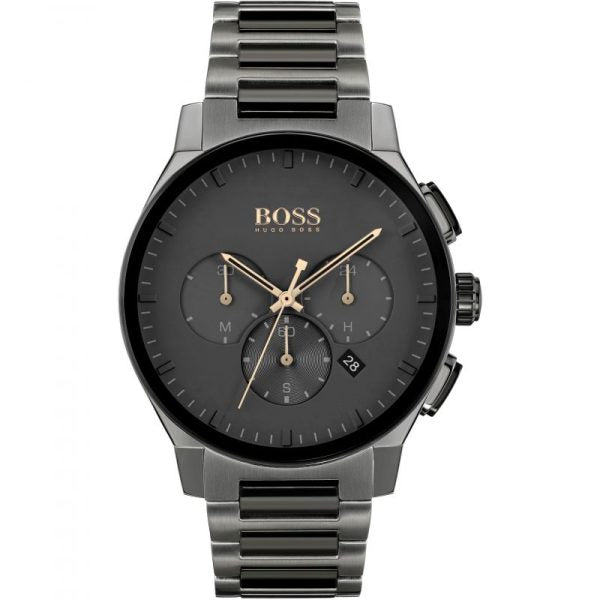 HUGO BOSS Peak Two-tone Stainless Steel Black Dial Chronograph Quartz Watch for Gents - 1513814